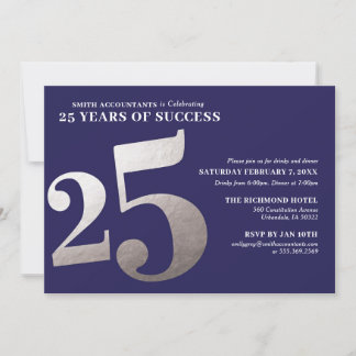 25th Business Anniversary Invitation