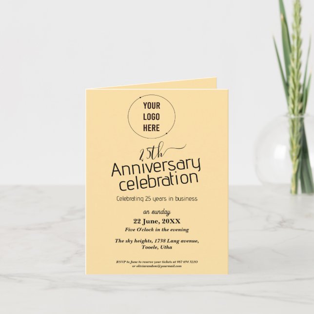 25th company anniversary celebration invitation (Front)