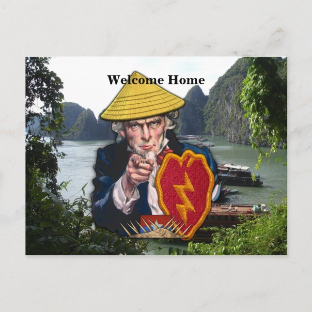 25th Inf Div ID infantry division veterans vets Postcard (Front)