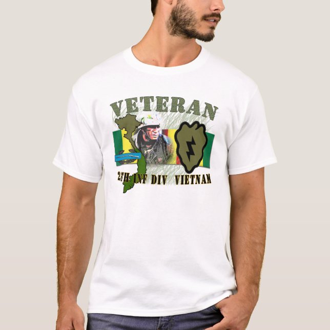 25th Inf Div - Vietnam (w/CIB) T-Shirt (Front)