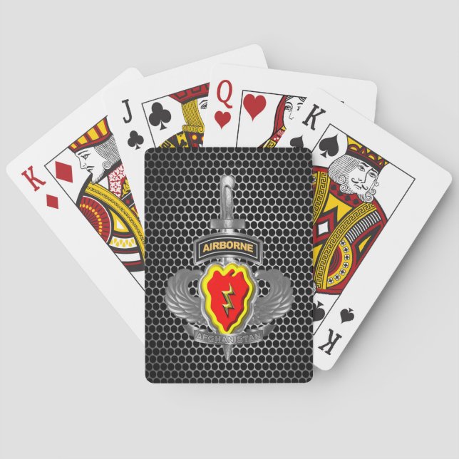 25th Infantry Division Airborne Dagger Playing Cards (Back)