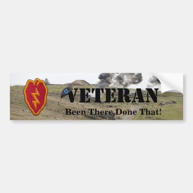 25th infantry division patch vets bumper sticker (Front)