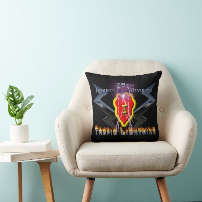 25th Infantry Division  Throw Pillow (Chair)