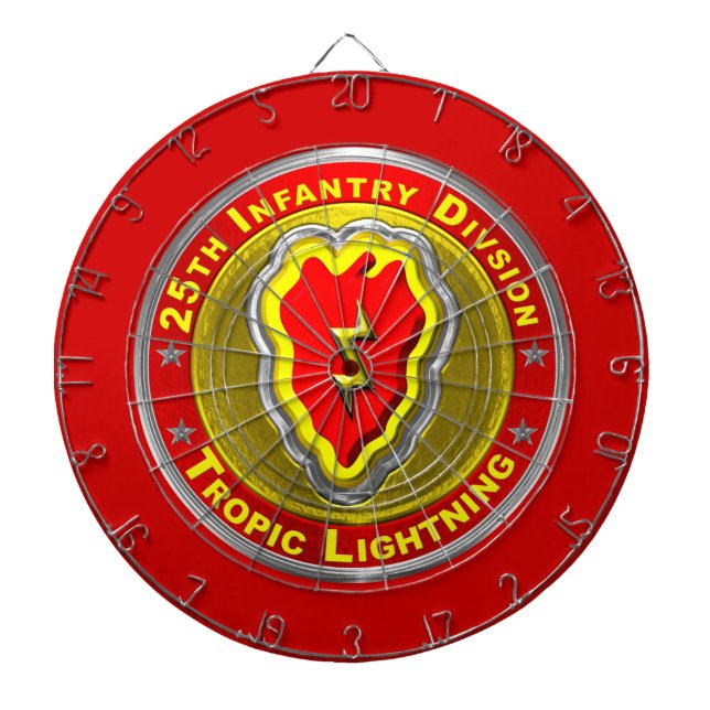 25th Infantry Division Tropic Lightning Dartboard (Front)