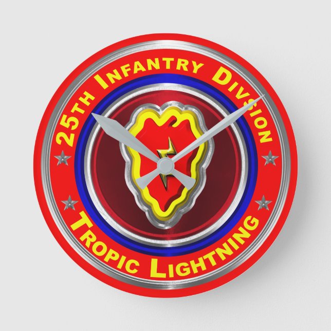 25th Infantry Division “Tropic Lightning” Round Clock (Front)