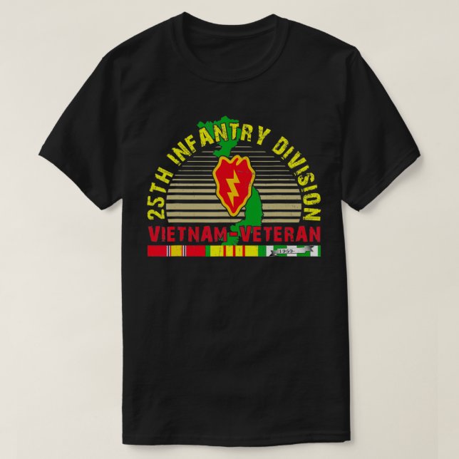 25th Infantry Division Vietnam Veteran  T-Shirt (Design Front)