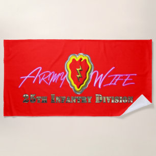 25th Infantry Division Wife Beach Towel