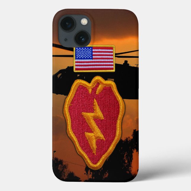 25th infantry Veterans Vets desert storm Patch Case-Mate iPhone Case (Back)