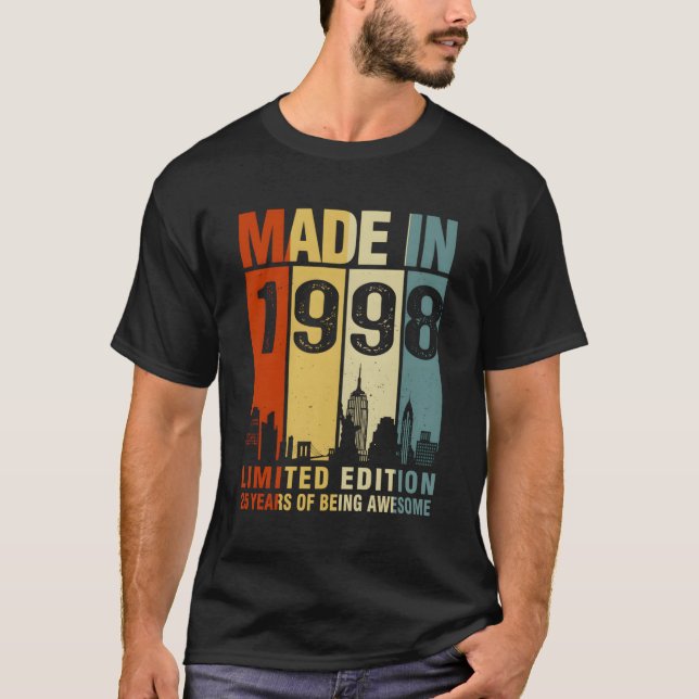 25Th Made In 1998 25 T-Shirt (Front)