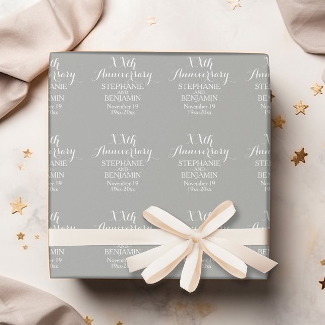 25th or Other Wedding Anniversary Personalized Wrapping Paper (Personalized Wedding Anniversary Wrapping Paper)
