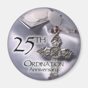25th Ordination Anniversary Cross Host Magnet