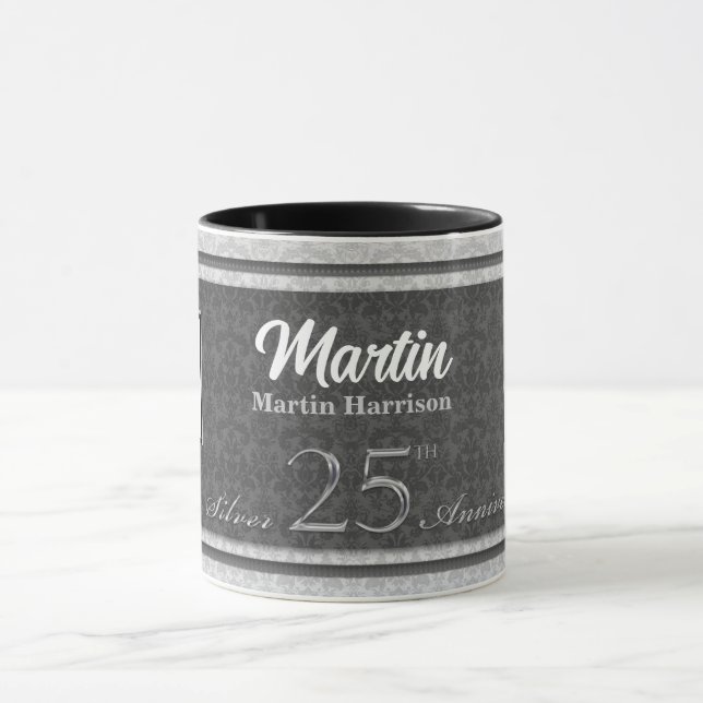25th Silver Anniversary Business Logo Mug (Center)