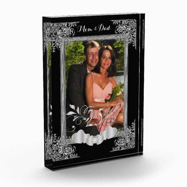 25th Silver Anniversary - DIY Photo Template (Left)