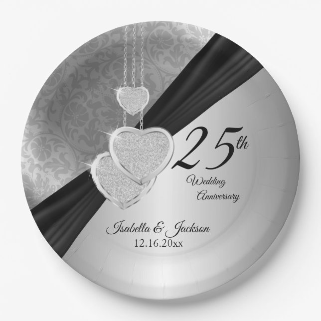 25th Silver Anniversary Paper Plate (Front)