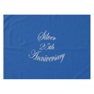 25th Silver Anniversary Tablecloth