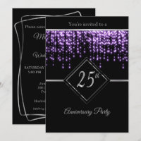 25th Silver Anniversary with Purple Starlights