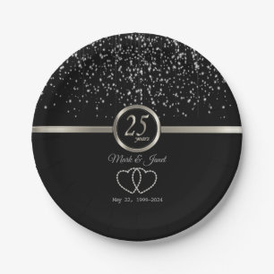 25th Silver Starlights Anniversary Paper Plate