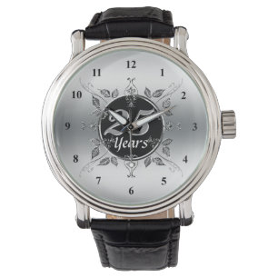 25th Silver Wedding Anniversary 25 Years Elegant Watch