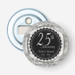 25th Silver Wedding Anniversary Bottle Opener