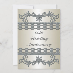 25th Silver Wedding Anniversary Party Invitation