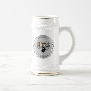 25th Silver Wedding Anniversary + Photo Beer Stein
