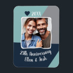 25th Silver Wedding Anniversary Photo Keepsake Magnet<br><div class="desc">This customized magnet is the perfect way to celebrate your wedding milestone with your favourite personalized photo for a timeless keepsake for years to come.</div>