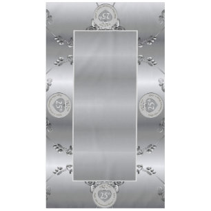 25th Silver Wedding Anniversary Tablecloth