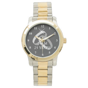 25th silver wedding anniversary watch