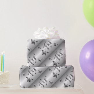 25th Silver Wedding Anniversary Wrapping Paper