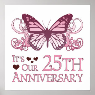 25th Wedding Aniversary (Butterfly) Poster