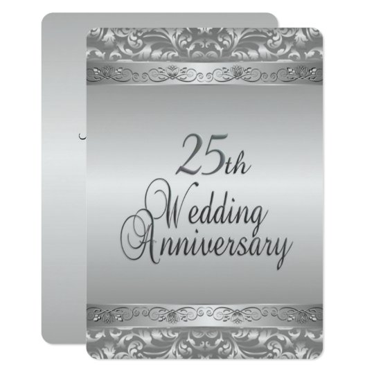 25th Wedding Anniversary Card