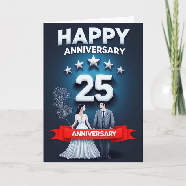 25th Wedding Anniversary Card (Front)