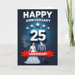25th Wedding Anniversary Card