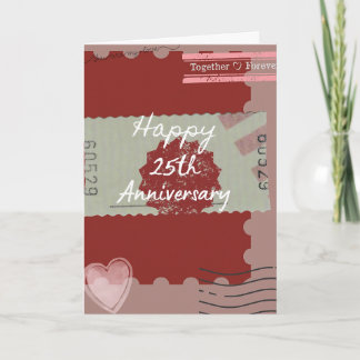 25th wedding anniversary cards