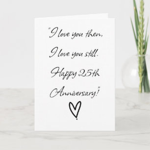 25th wedding anniversary cards