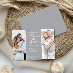 25th Wedding Anniversary Celebration Then and Now  Invitation