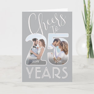25th Wedding Anniversary Cheers to 25 Years Photo Card