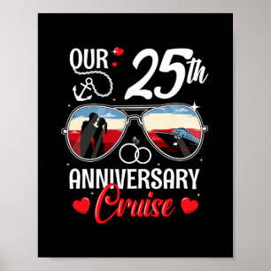 25th Wedding Anniversary Cruise Vacation Husnd Wif Poster