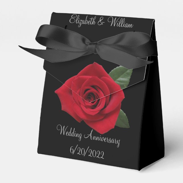 25th Wedding Anniversary Day Favour Box (Front Side)