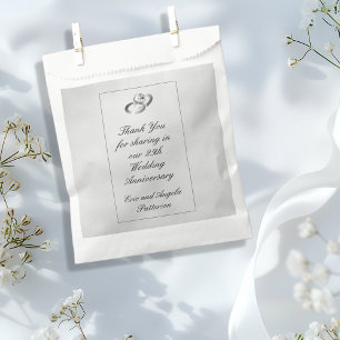25th Wedding Anniversary Diamond Ring Thank You Favour Bag