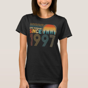 25th Wedding Anniversary for Him Epic Husband Sinc T-Shirt