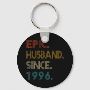 25th Wedding Anniversary Gift Him Epic Husband Keychain