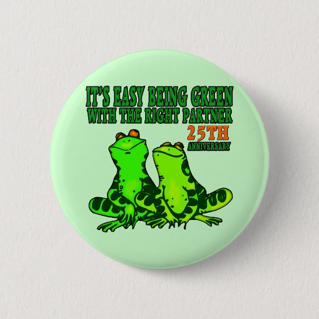 25th Wedding Anniversary Gifts 2 Inch Round Button (Front)