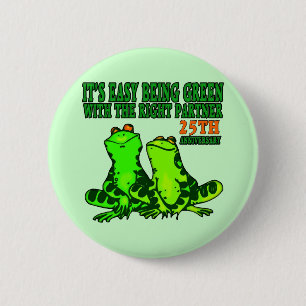 25th Wedding Anniversary Gifts 2 Inch Round Button