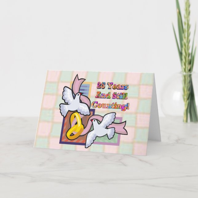 25th Wedding Anniversary Gifts Card (Front)