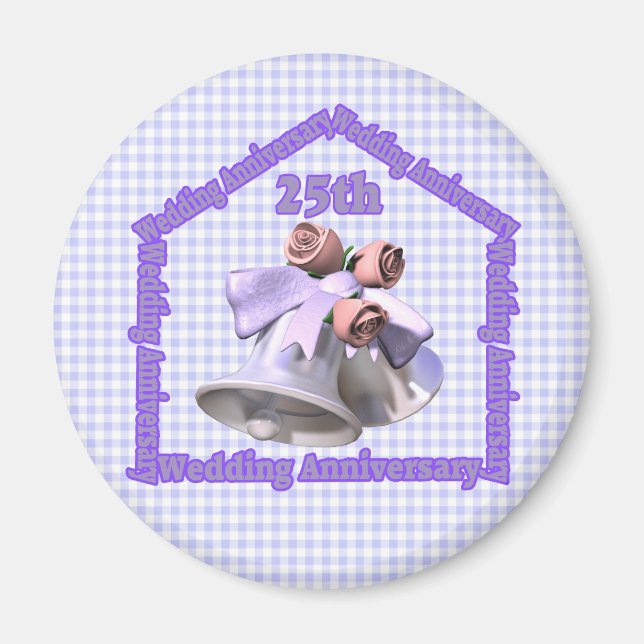 25th Wedding Anniversary Gifts Magnet (Front)