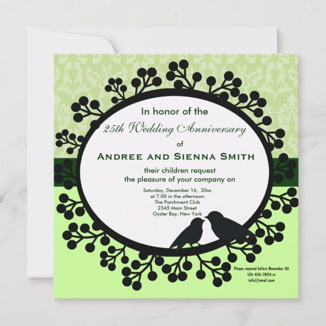 25th Wedding Anniversary Invitation (Front)