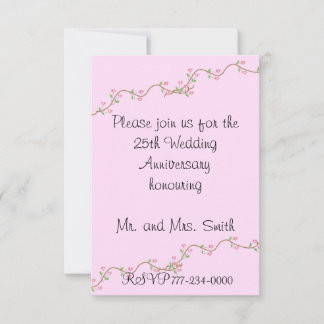 25th Wedding Anniversary Invitation