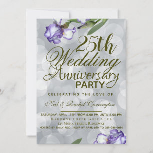 25th Wedding Anniversary Invitation