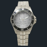 25th Wedding Anniversary Modern Elegant Fiftieth  Watch<br><div class="desc">Modern,  elegant,  photo,  parents,  husband,  wife,  25th Wedding anniversary watch.</div>